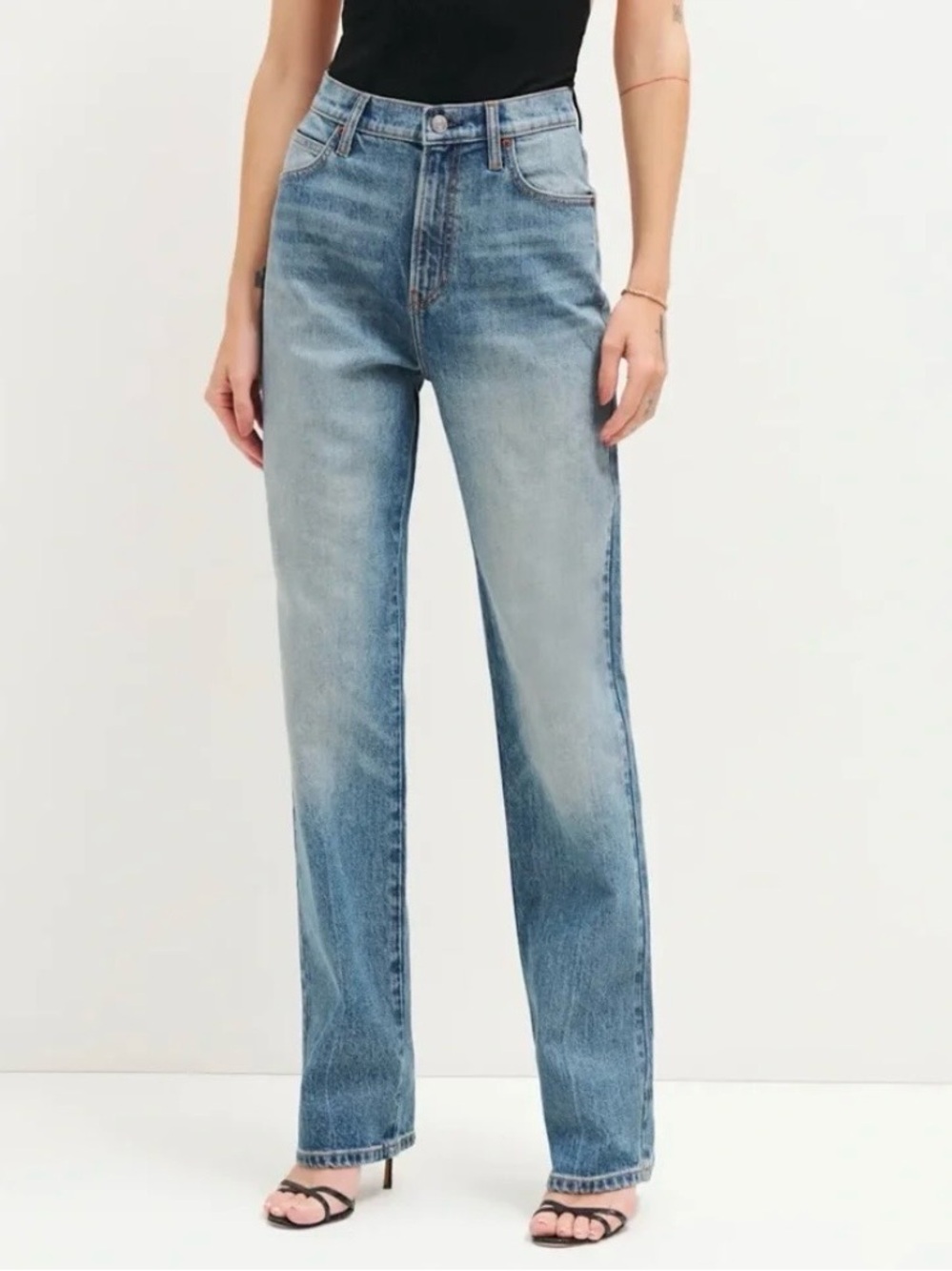 Reformation Elan Ultra High Rise Straight Leg Jeans (Size 25)